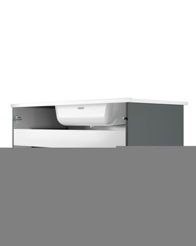 Тумба под раковину La Fenice Terra FNC-01-TER-G-100 100х50 подвесная цвет серый - фото 2