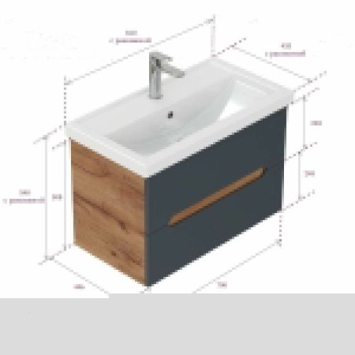 Тумба под раковину Onika Айленд 108064 80х50 - фото 3