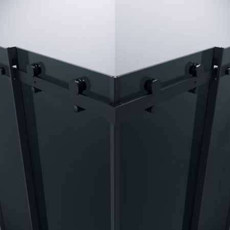 Душевой уголок Grossman Classic 300.K33.04.9090.21.10 90х90 стекло тонированное профиль черный без поддона