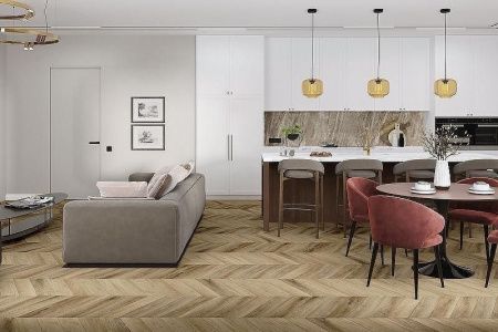 Кварцвиниловая плитка Damy Floor CHEVRON LVT DF06-Ch-LVT Амбуаз толщина 0.25 см 43 класс 600х127