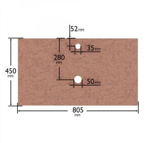 Столешница СанТа 900155 80х50 подвесная цвет коричневый - фото 3