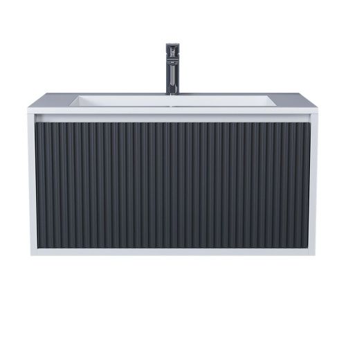 Тумба с раковиной Uperwood Next Premium 3930205166 80х50 цвет серый - фото 4