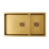 Кухонная мойка Paulmark GERBERG 78/2S UNI PM227844-BG 45х40 цвет золото поверхность брашированная