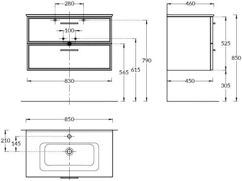 Тумба под раковину Kerama Marazzi GEOMETRICA PIA.CL.85\WHT.M 80х50 подвесная цвет белый - фото 2