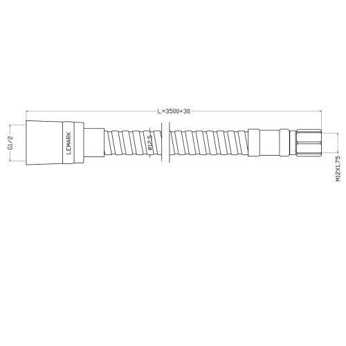 Душевой шланг LeMark LE8056S хром - фото 2