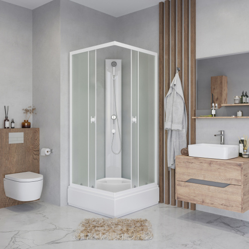 Душевая кабина Niagara Promo P100/26Q/MT/BK 100х100 квадратная без крыши ориентация универсальная - фото 3