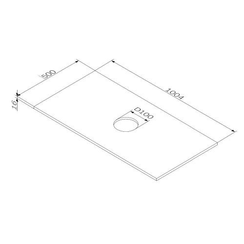 Столешница Am.Pm Func M8FST1000OF 100х50 накладная цвет коричневый - фото 3