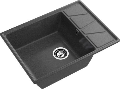 Кухонная мойка Granfest Vertex V-680L графит 70х50 цвет серый поверхность матовая - фото 2