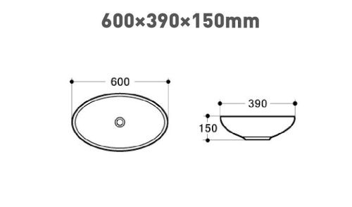 Раковина керамическая Art&Max AM2390 60х40 накладная цвет белый - фото 2