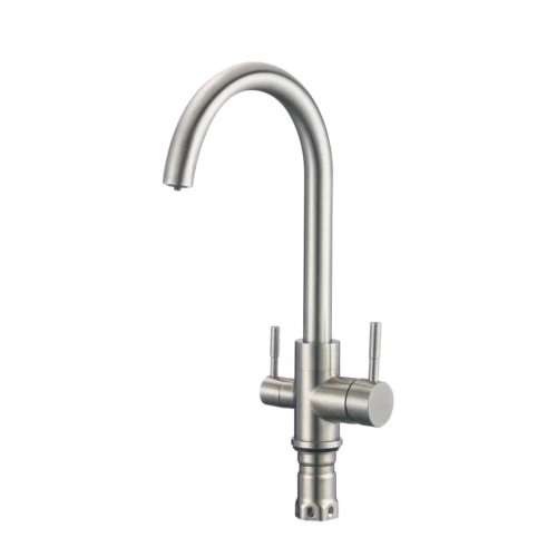 Смеситель для кухни Shevanik S168B на мойку сатин - фото 2