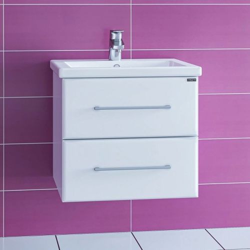 Тумба под раковину СанТа Омега 207045 60х40 подвесная цвет белый - фото 2