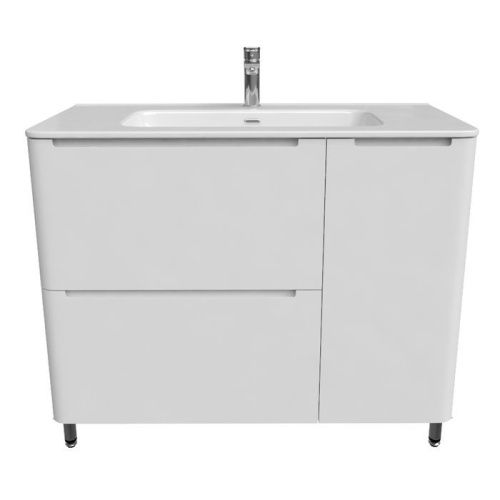 Тумба с раковиной Iddis Edifice EDI10WFi95K 100х50 напольная цвет белый - фото 2