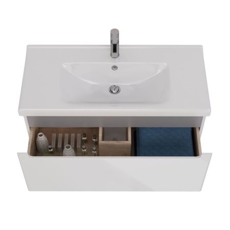 Тумба под раковину LeMark Buno mini LM05BM100T 100х40 подвесная цвет белый