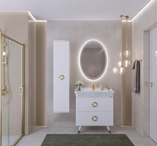 Раковина из сантехнического фаянса Kirovit Модерн 30588 90х50 встраиваемая цвет белый - фото 3