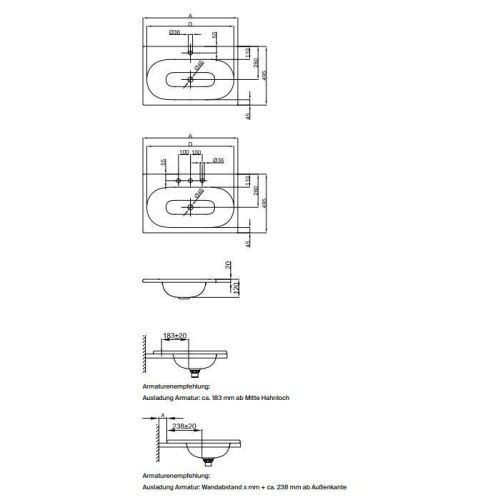 Раковина из нержавеющей стали Bette Comodo A215-000 HLW1 60 см встраиваемая цвет белый 1 отверстие под смеситель - фото 2
