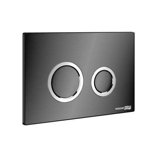 Клавиша смыва механическая Wasserkraft PB01 цвет черный/хром - фото 2
