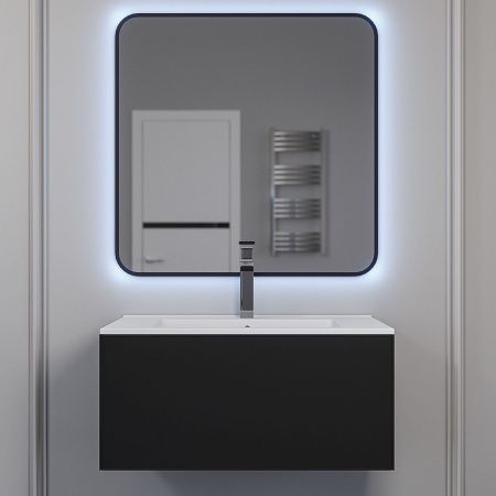 Тумба под раковину Uperwood Parma Premium 3930205464 80х50 подвесная цвет черный