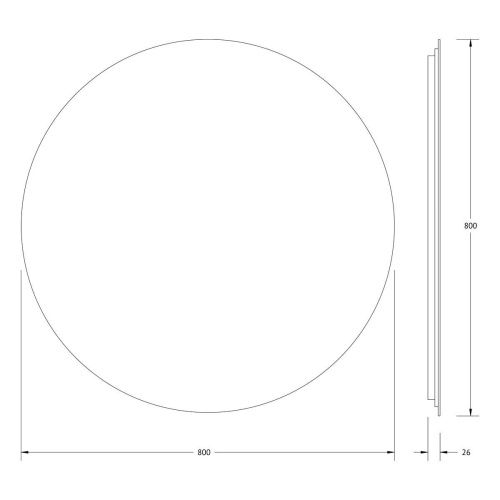 Зеркало с подсветкой Defesto OPTI DF 2855R 80х80 подвесное - фото 2