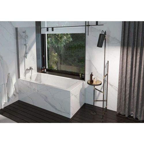 Душевая шторка на ванну Roca CAPITAL 7M4008512M 85х140 стекло прозрачное профиль хром ориентация универсальная - фото 2