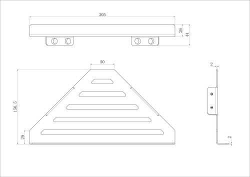 Полка в ванную комнату Wonzon & Woghand WW-6132-BG - фото 2
