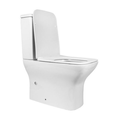 Унитаз напольный с бачком Bond Cube F09-00 белый с сиденьем безободковый душевой смыв - фото 4