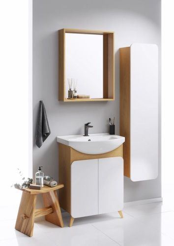 Шкаф-пенал Aqwella Y BAS0535DZ 40х150 подвесной цвет бежевый - фото 2