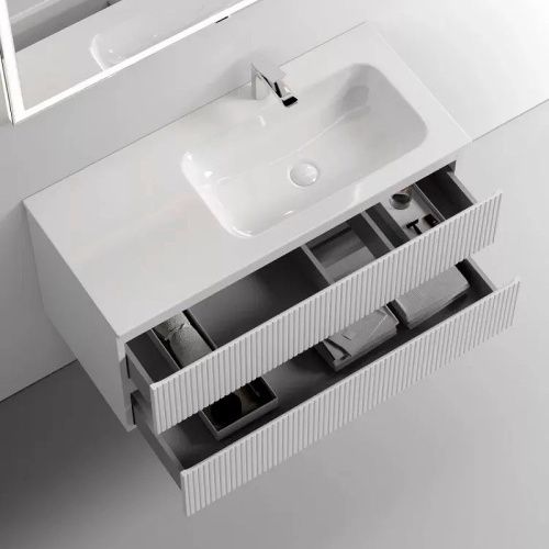 Тумба под раковину Sancos SNOB T SNT100RW 100х40 подвесная цвет белый - фото 3