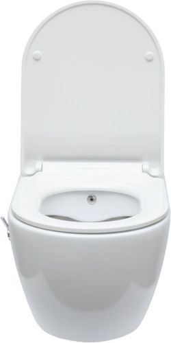 Чаша унитаза подвесная Logan L5W CITY 019100-u-01 цвет белый без сиденья безободковая каскадный смыв - фото 4