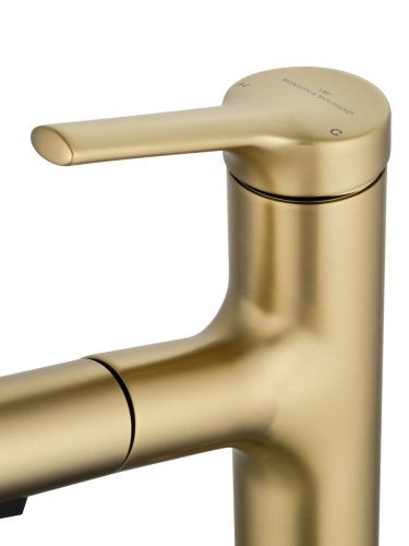 Смеситель Wonzon & Woghand WW-A40862-BG на раковину золото - фото 5