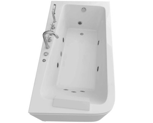 Ванна акриловая Grossman GR-17095-1R 170х95 пристенная асимметричная с ножками - фото 3