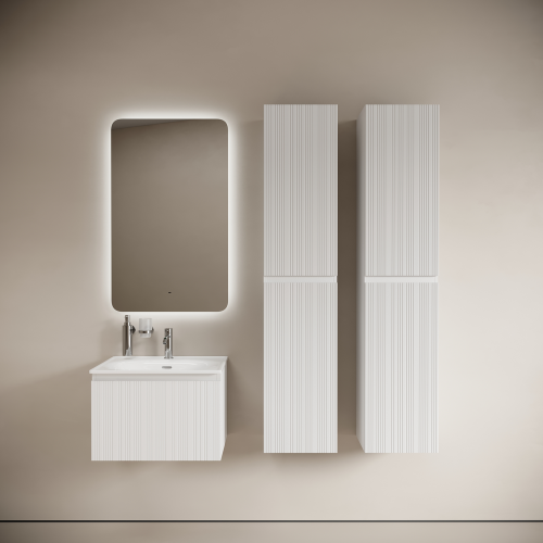 Тумба под раковину Sancos CODE CD60W 60х50 подвесная цвет белый - фото 4