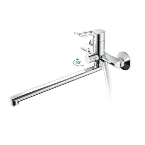 Смеситель для ванны и душа Haiba HB556 HB22556 настенный хром - фото 2