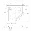 Душевой поддон акриловый BelBagno TRAY-BB-P-90-15-W 90х90 белый с ножками