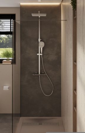 Душевая перегородка Allen Brau Infinity 3.21030.60.T 140х200 стекло тонированное профиль медь