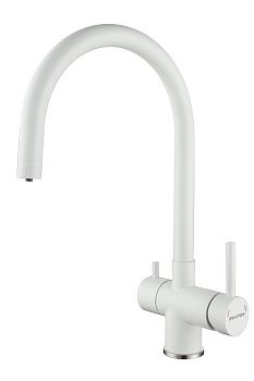 Смеситель для кухни Paulmark HELLER He213218-WH на мойку белый