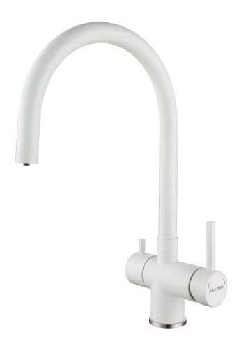 Смеситель для кухни Paulmark HELLER He213218-WH на мойку белый