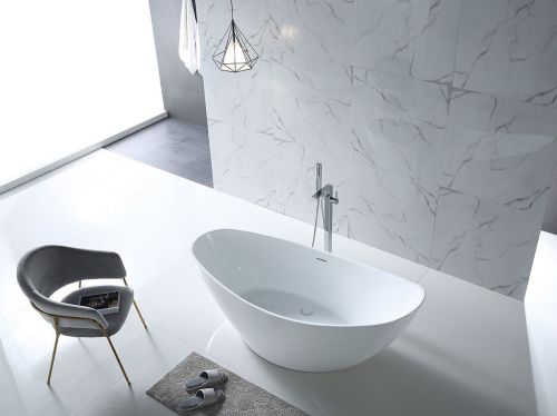 Ванна акриловая Abber AB9233 185х80 отдельностоящая овальная с каркасом - фото 4