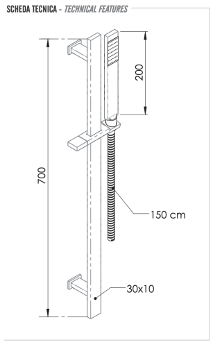 Душевой гарнитур Remer  317R317RR настенный хром - фото 2
