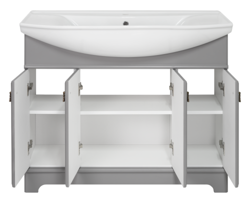 Тумба под раковину Misty Лувр П-Лвр01105-502 100х30 напольная цвет серый - фото 2