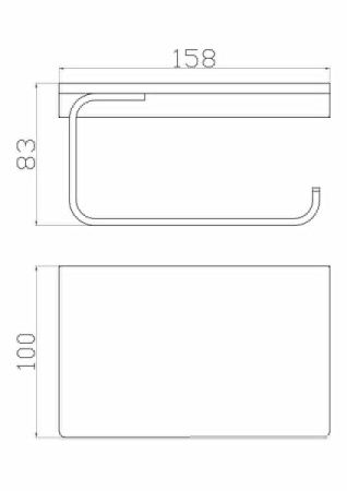 Бумагодержатель Wonzon & Woghand Eclipse WW-9126-BL