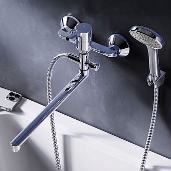 Смеситель для ванны и душа Am.Pm X-Joy S F85B90100 настенный хром