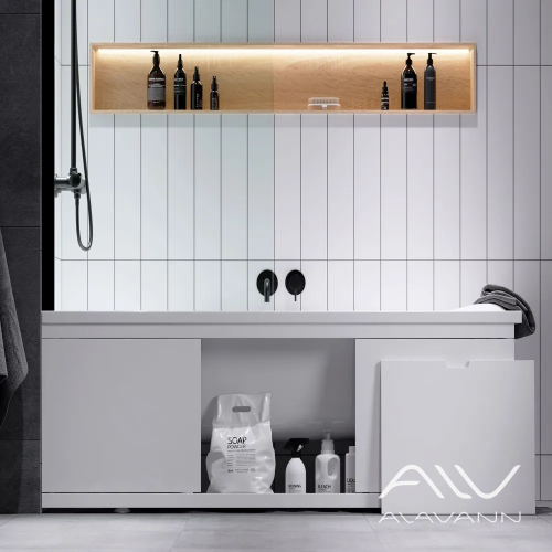 Экран под ванну Alavann Rita 180 см ALV1026001 фронтальный МДФ съемный/раздвижной белый - фото 2