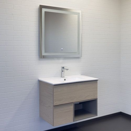 Тумба с раковиной Comforty Тургояк 00-00020597CF 80х50 подвесная цвет бежевый - фото 5