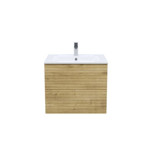 Тумба с раковиной Iddis Bild BIL60V0i95K 60х50 подвесная цвет коричневый - фото 2