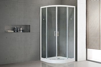 Душевой уголок Royal Bath HKD RB100HKD-T 100х100 стекло прозрачное профиль белый без поддона