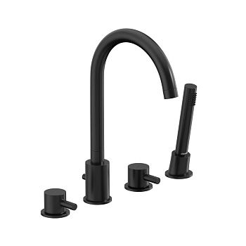 Смеситель Damixa Scandinavian Pure 360400300 на борт ванны черный