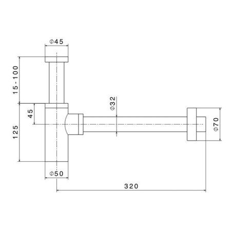 Сифон для раковины Newform X-Steel 316 218.21.018 хром