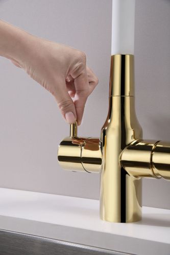 Смеситель для кухни Paulmark SALIX Sa213419-Gw на мойку золото - фото 5