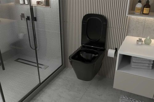 Комплект сантехническая инсталляция с клавишей смыва Abber Rechteck AC1201MB-AC0105-AC0121RG - фото 4