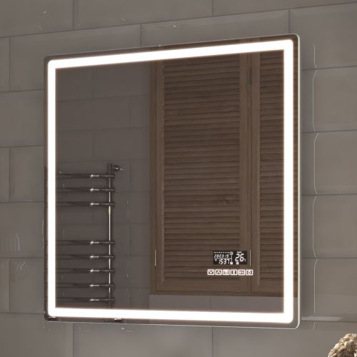 Зеркало с подсветкой Vigo Geometry Media Voice 46 70х70 - фото 3